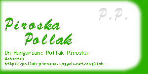 piroska pollak business card